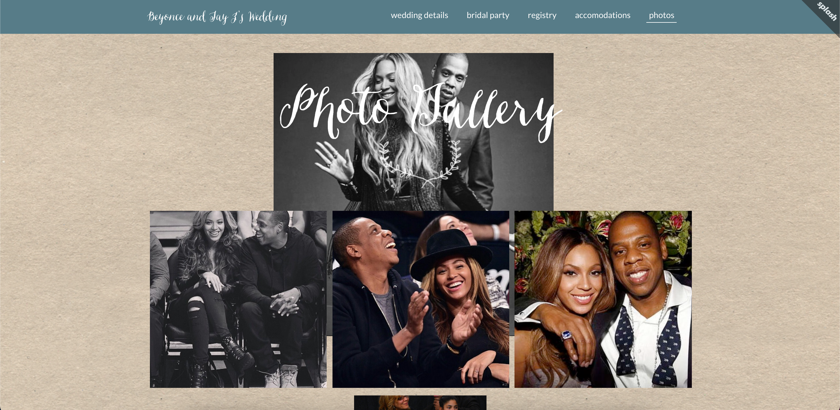 Beyoncé & Jay-Z's Wedding Website