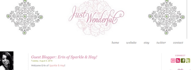 Come Visit over at Just Wenderful!