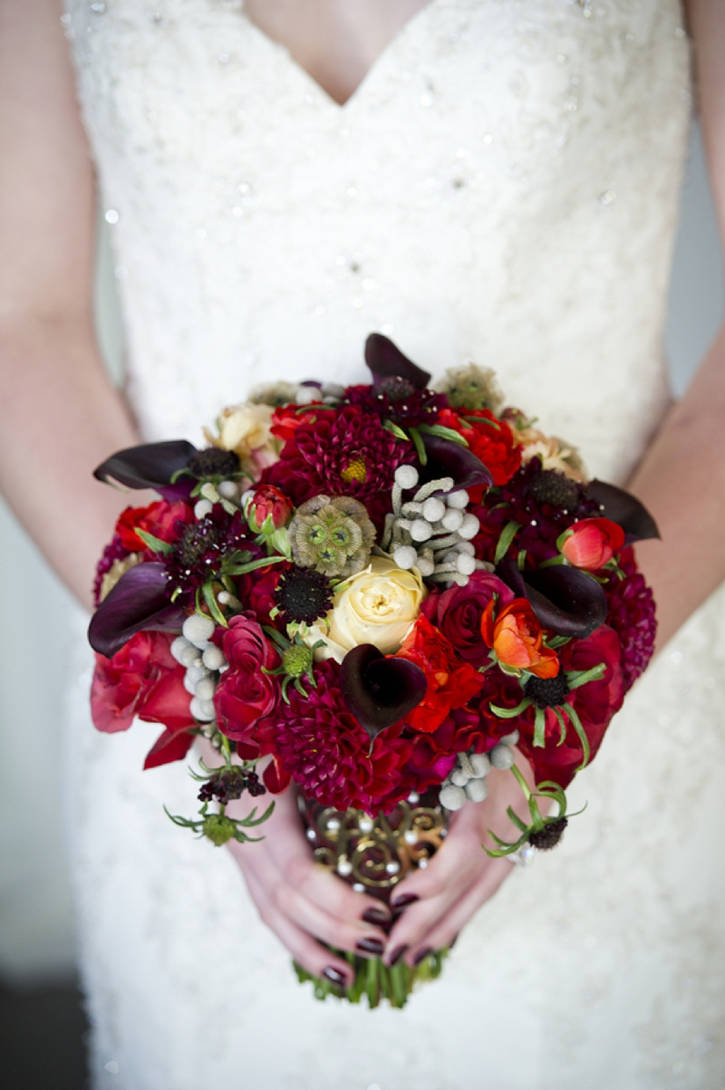 Modern Purple & Red Winter Wedding Inspiration