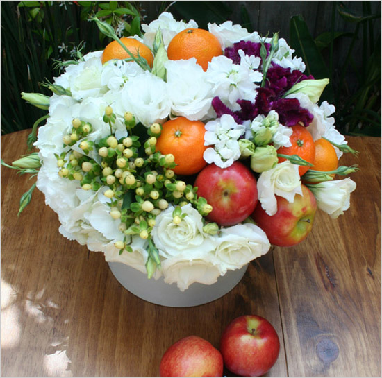 Make Your Own  Fruit and Flower Centerpiece