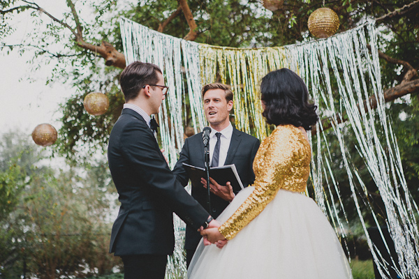 Inspired by this Gold Metallic Confetti Filled Wedding!