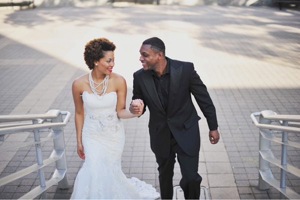 City Hall Chic: A Bridal Shoot With Stylish Newlyweds