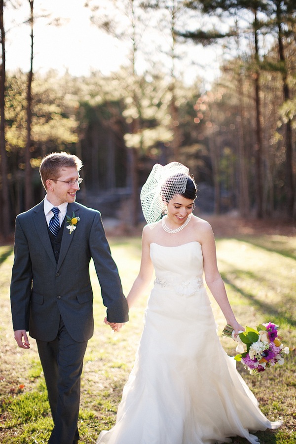 Rustic Outdoor Wedding: Navy, Stripes & Fabulous Florals {Part 2}