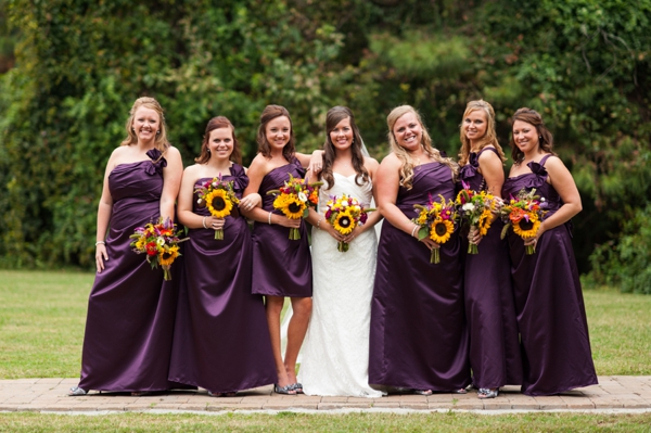 Purple and Yellow Fall Wedding