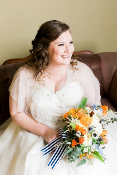 An Eclectic Navy and Orange Wedding