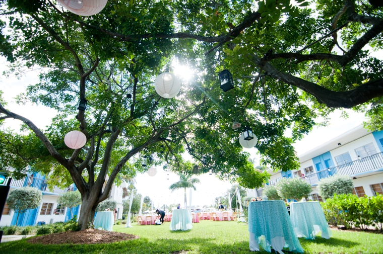 Coral & Blue Vintage Eclectic Florida Wedding