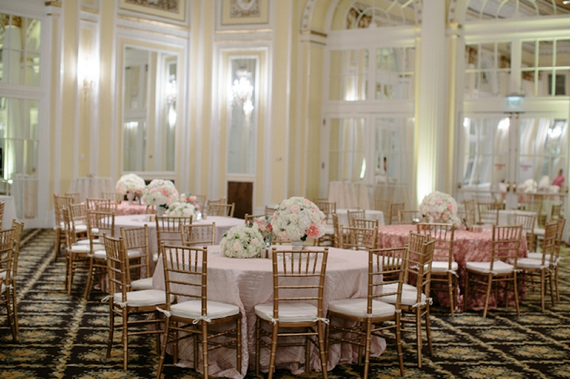 Romantic Pink & Gray Michigan Ballroom Wedding