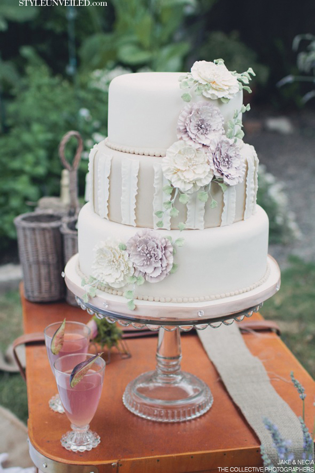 French Garden Wedding Inspired Cake