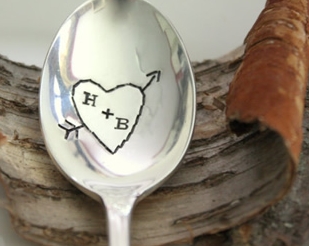 Hand Stamped Personalized Spoons