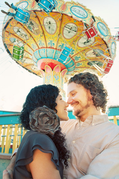 Fun and Festive Engagement Shoot on a Boardwalk