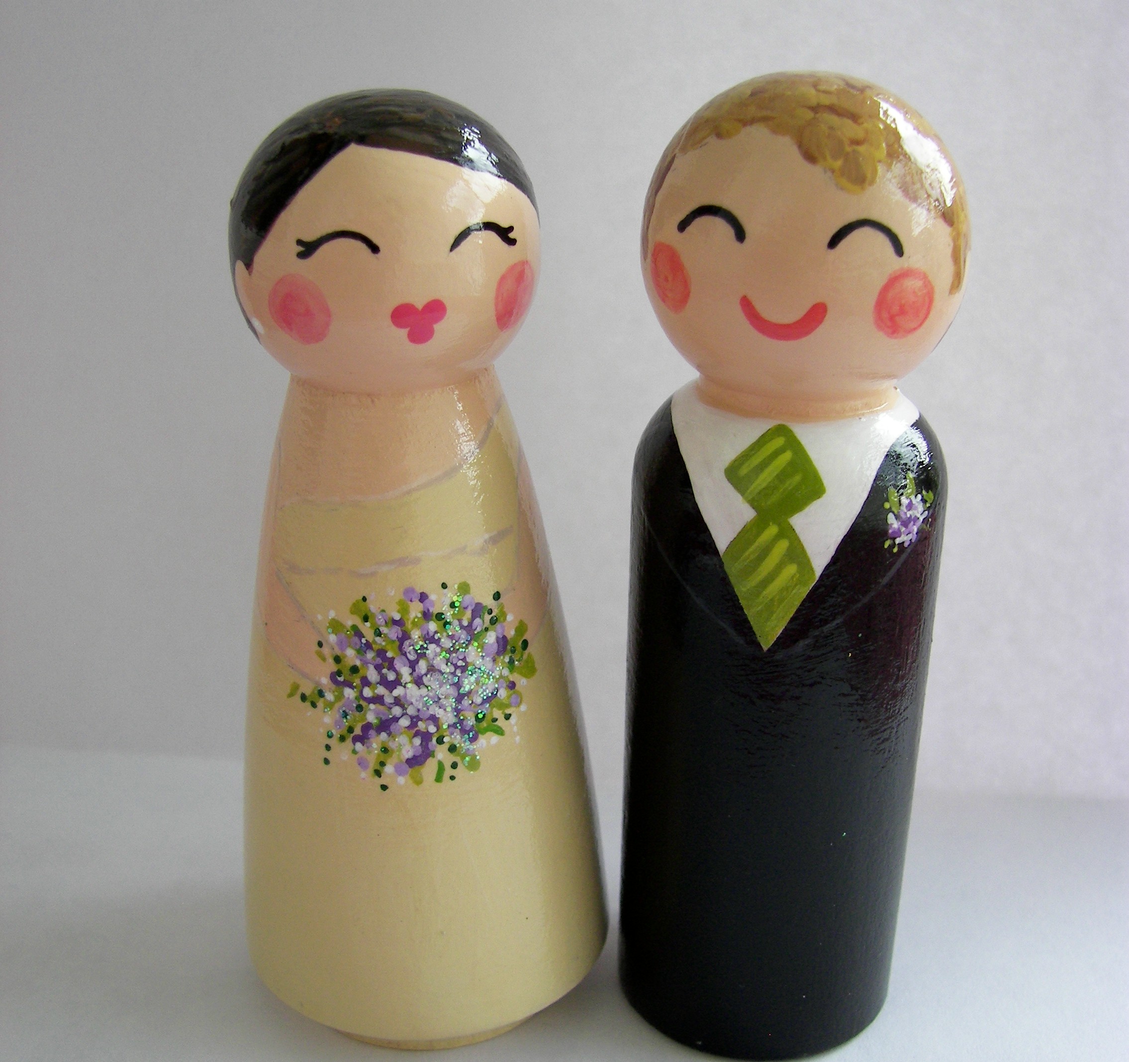 Cake Toppers Peg Doll Portraits