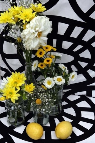 A Yellow DIY Wedding: Bow Ties, Pugs, Balloons & A Floral Sash