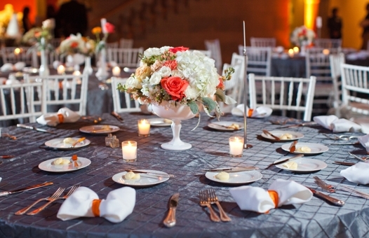 Orange & Gray Modern Elegant Wedding