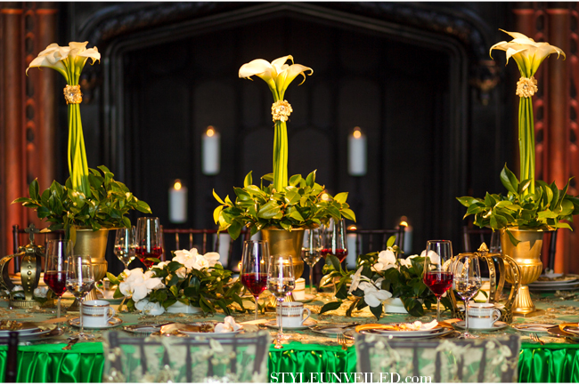 Emerald and Gold Wedding Inspiration at Kohl Mansion Part II