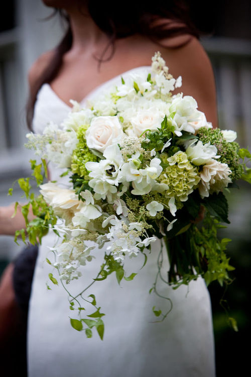 Sunday Bouquet: Green & White Bridal Bouquet