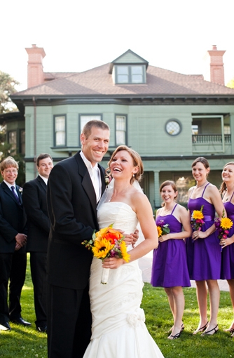 Eclectic DIY Purple and Yellow Wedding