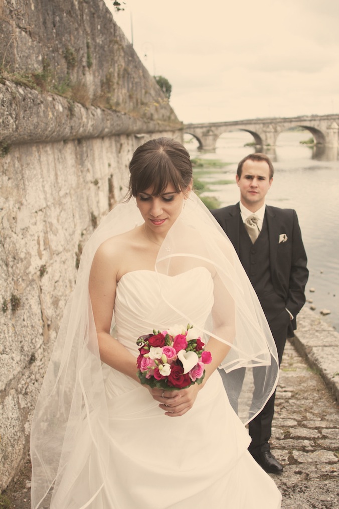 Classically Beautiful Pink, Red & White French Wedding