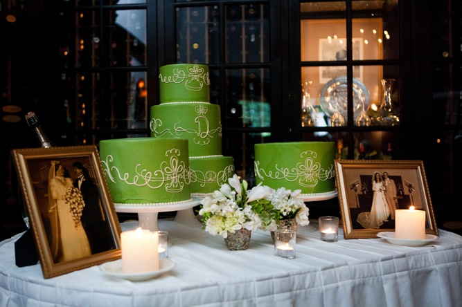 Chic, Modern, Green, White and Gold Wedding In Portland
