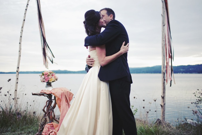 A Beautifully Eclectic, Vintage, DIY Wedding By A Lakeside