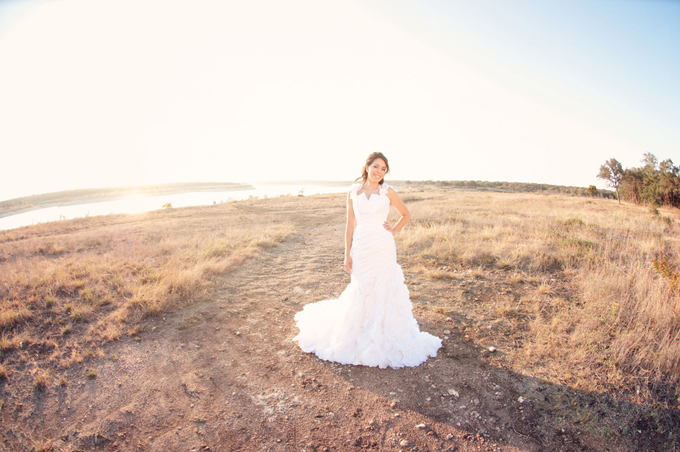 A Sunset Field Bridal Shoot