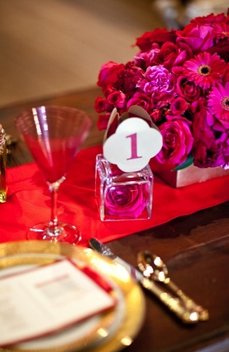 Modern Elegant Red, Pink & Gold Wedding Inspiration