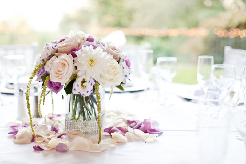 Purple & White Modern Elegant Wedding