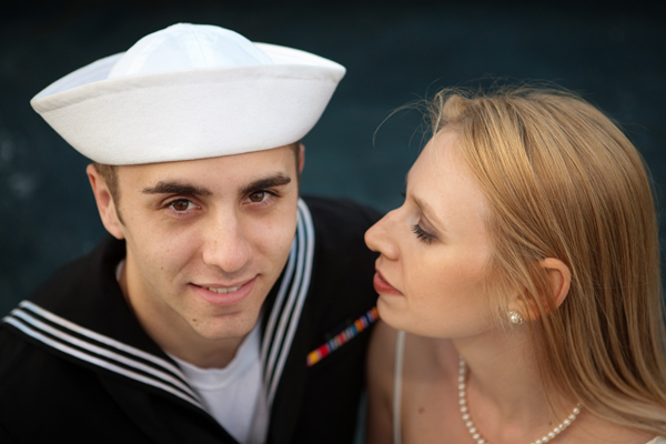 Kissing the War Goodbye: Patriotic Engagement Photos