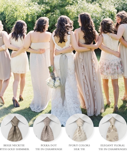 Coordinating The Bridesmaids and Groomsmen From Bows-N-Ties.com