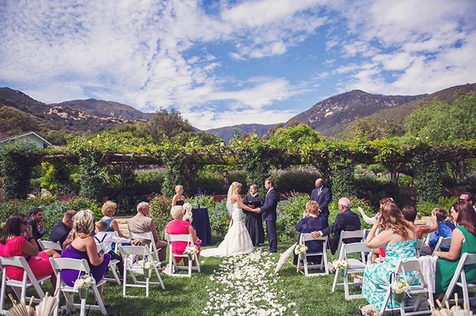 Intimate Pink and Navy Wedding
