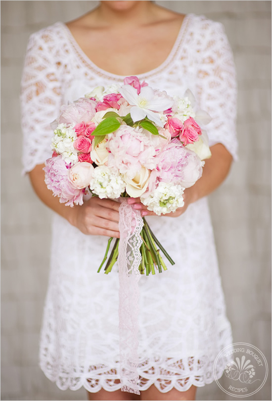 Pink And White Wedding Bouquet