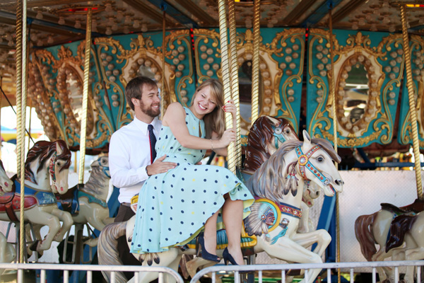 Vintage Carnival Themed Engagement Session from Two Chics Photography â€“ Part 1