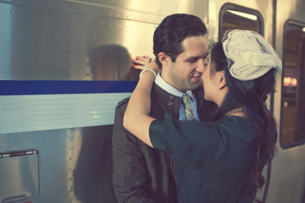 Vintage Train Station & Orange Grove Engagement Session from Jerome Park Photography