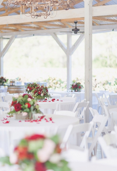 Rustic Red and White Alabama Wedding