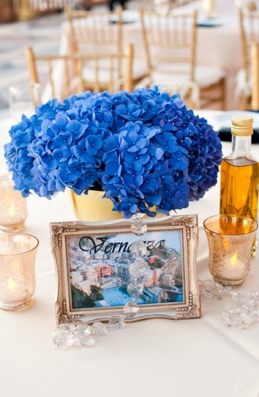 Elegant Blue and Gold Italy-Inspired Wedding