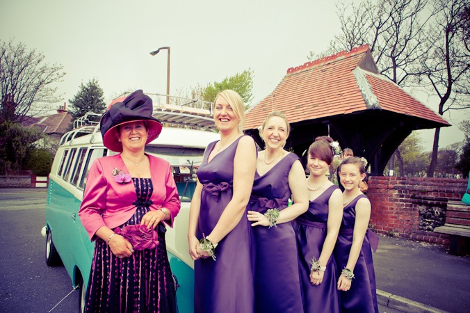DIY Floral Crown + VW Campervan + Top Hats & Tails = Eclectic Wedding Perfection