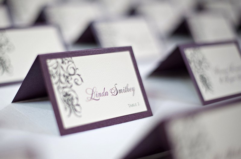 Elegant Purple & White Florida Wedding