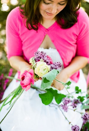 Flower Chic: Colorful Purple Pink & Yellow Bouquet