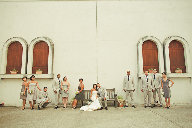 A Glamourous White Grey & Mixed Metallics Vineyard Wedding