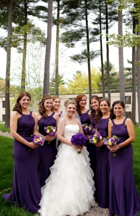 Modern Purple New England Wedding from Deborah Zoe Photography