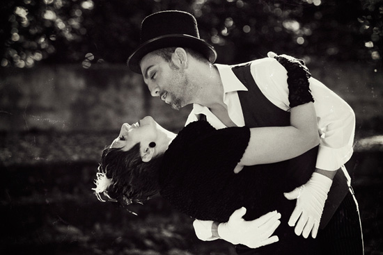 Serena and Paolo's Silent FIlm Inspired Engagement Shoot