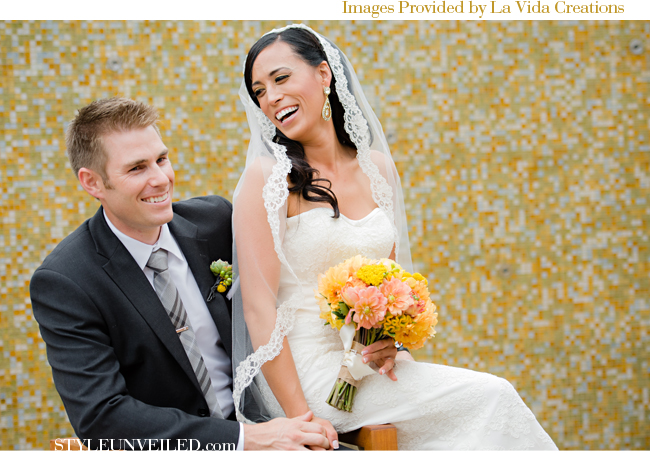 A San Diego Wedding with Yellow + Aqua + Chevron Details!