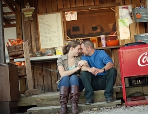 Kisses in the Pumpkin Patch: A Fall Engagement Shoot by Kristyn Hogan Photography