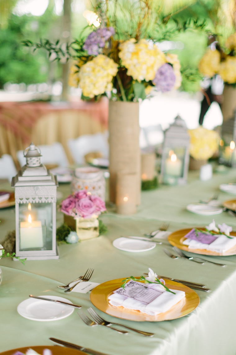 A Romantic Lavender and Yellow Wedding
