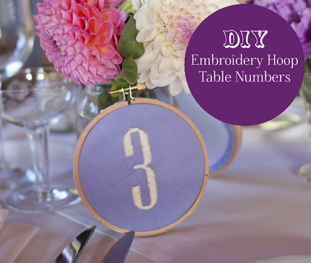 DIY Embroidery Table Numbers