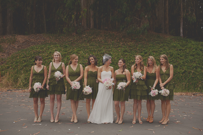 Moss Green, Grey & Pale Pink San Francisco Wedding