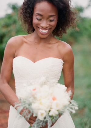 A Darling Anne Barge Wedding Dress and a Peach Orchard