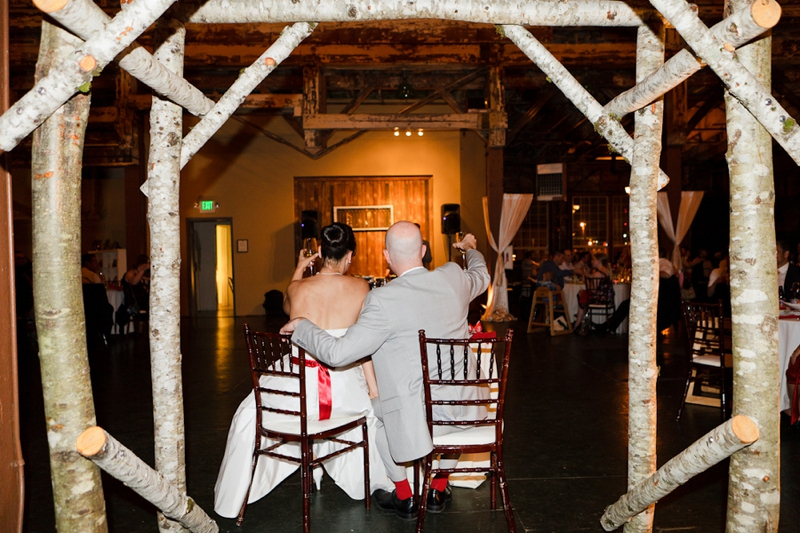 Red & White 1960s Inspired Seattle Wedding