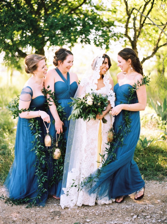 Navy and gold inspired organic wedding