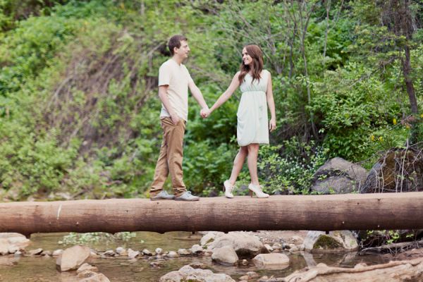 Inspired by this Waterfall and Field Engagement Session