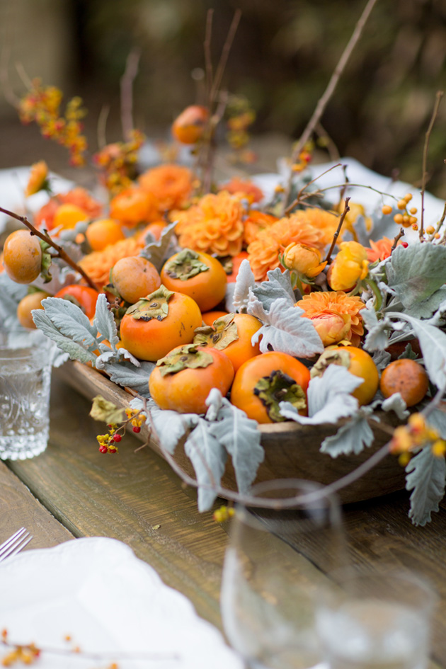 Entertaining: Thanksgiving Table with Persimmons